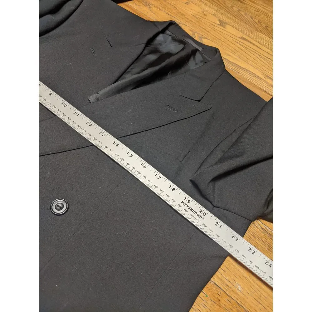 Vintage Burberry Double Brest Blazer Jacket Men's Sport Coat Black